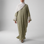 (Misty) Linen Abaya in Dusty Green