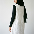 Long Cotton Linen Inner in Pure White