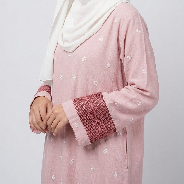 (Misty) Linen Abaya in Rose