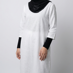 Long Cotton Linen Inner in Pure White