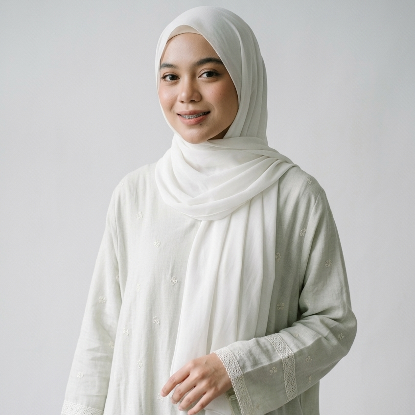(Misty) Linen Abaya in Sage
