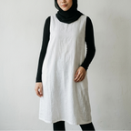 Long Cotton Linen Inner in Pure White