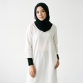 Long Cotton Linen Inner in Pure White