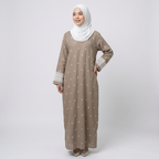 (Misty) Linen Abaya in Choco