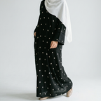 (Misty) Linen Abaya in Black