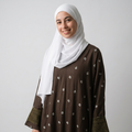 (Misty) Linen Abaya in Dark Brown