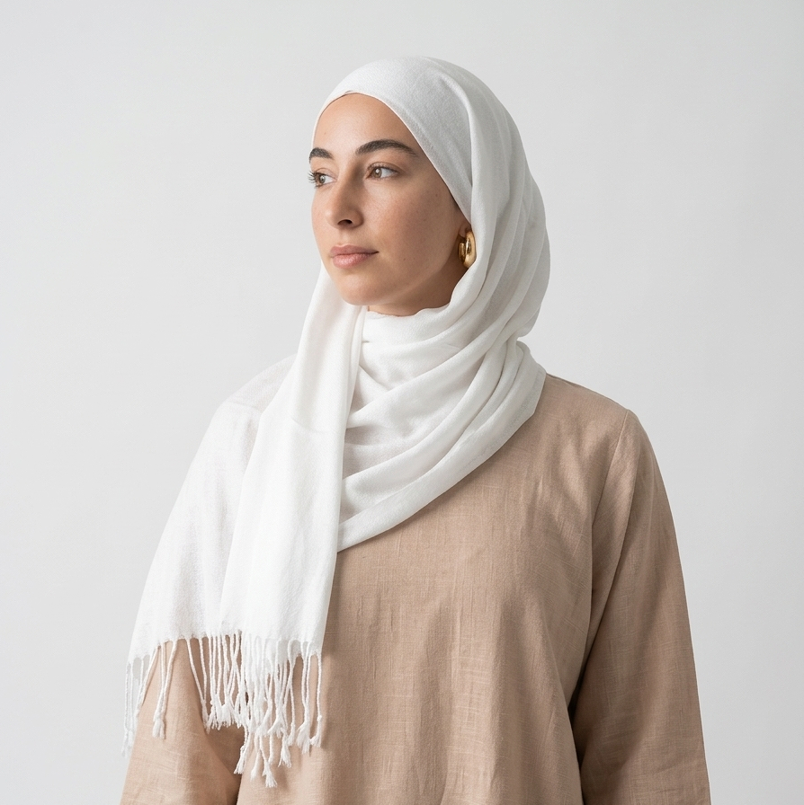 White Plain Pashmina