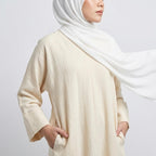 Luna 04 | Ironless Premium Linen-Cotton Abaya