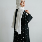 (Misty) Linen Abaya in Black