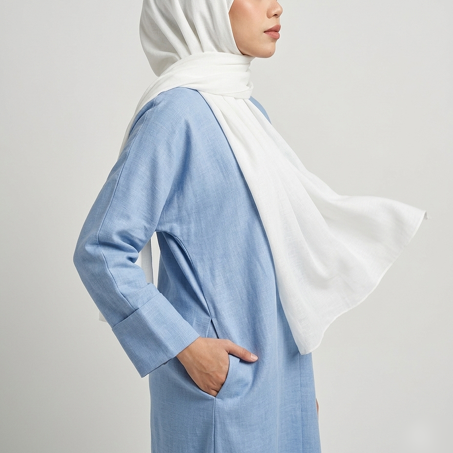 Luna 05 | Ironless Premium Linen-Cotton Abaya