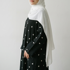 (Misty) Linen Abaya in Black