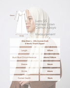 Luna 03 | Ironless Premium Linen-Cotton Abaya