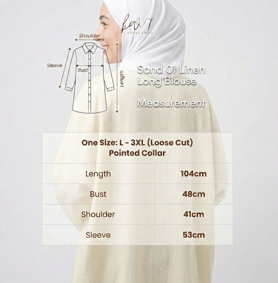 Sand 01 | Linen Long Blouse